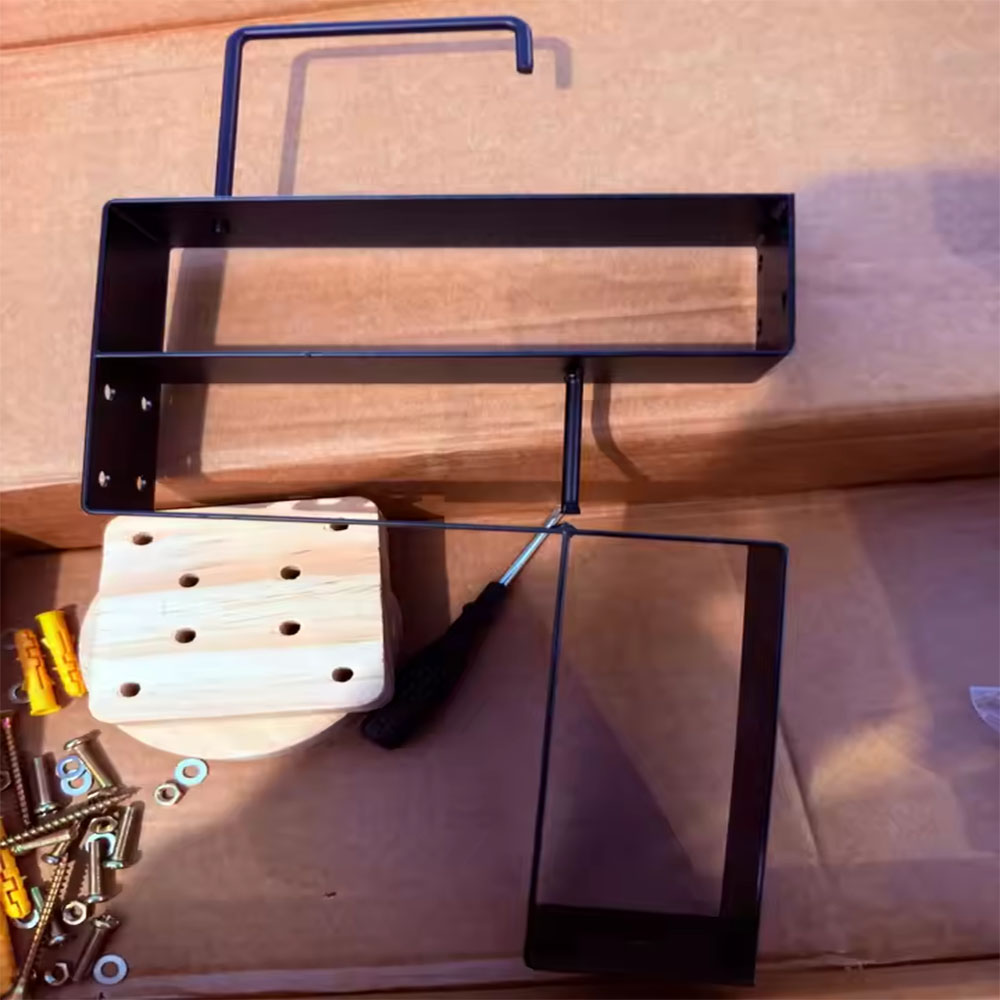 Sports Equipment Storage - Wood Motorcycle Helmet Holder Wall Mount