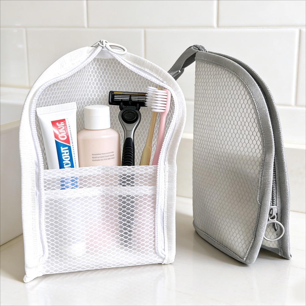 Sports Equipment Storage - Mesh Toiletry Bag Breathable Quick Dry