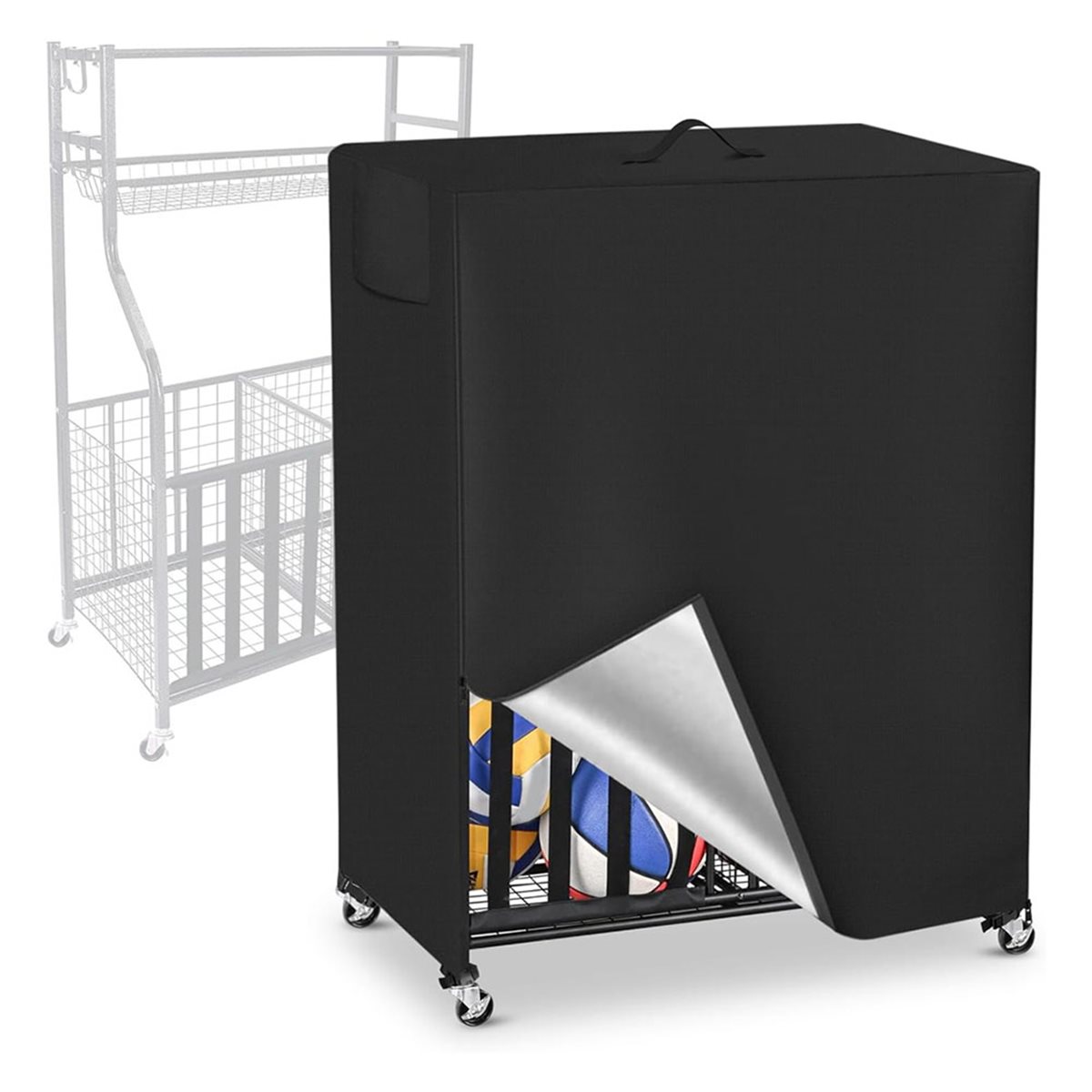 Basketball Rack Cover Garage S - đánh giá và giá Sports Equipment Garage Organizer