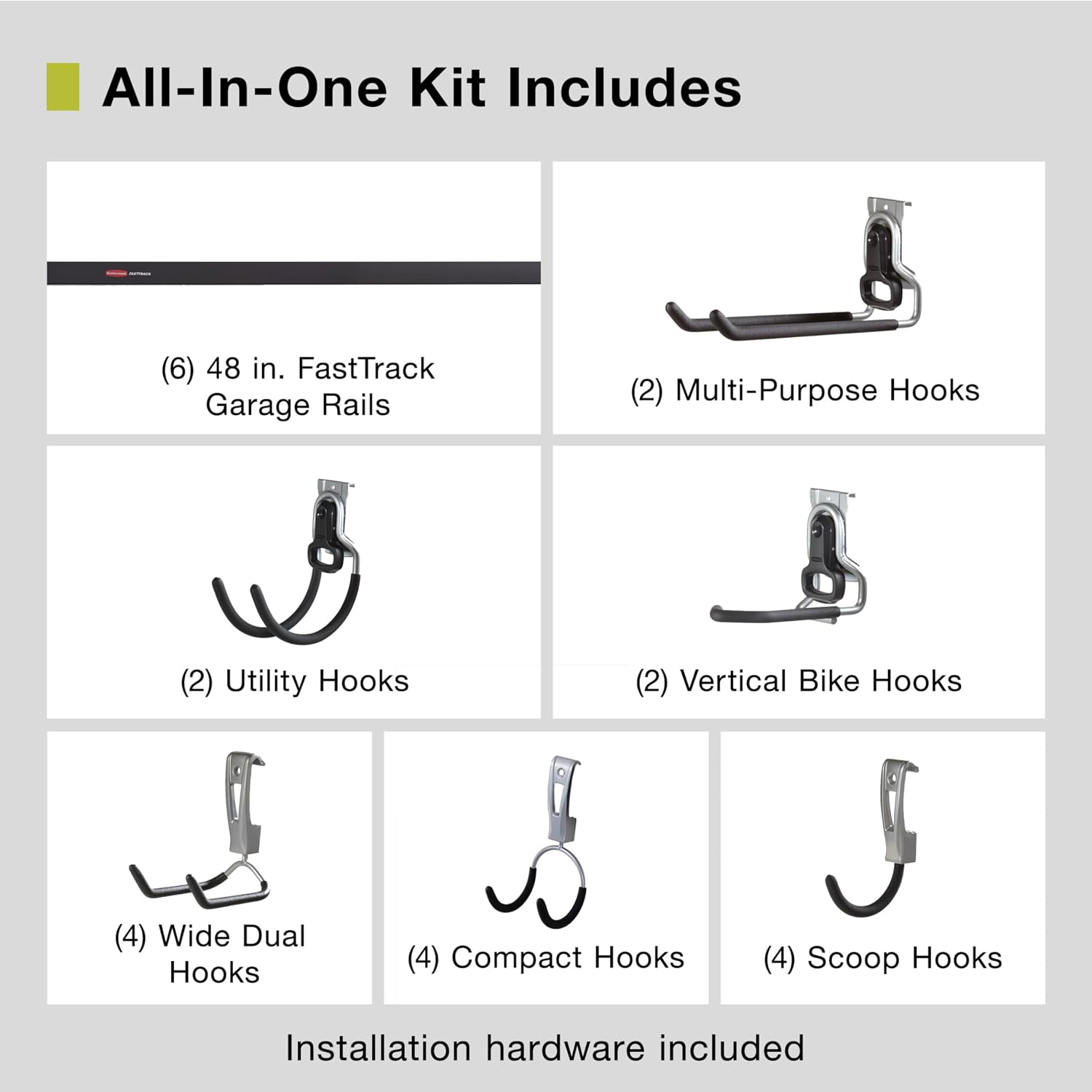 24-Piece Wall Mounted Garage S - đánh giá và giá Sports Equipment Garage Organizer