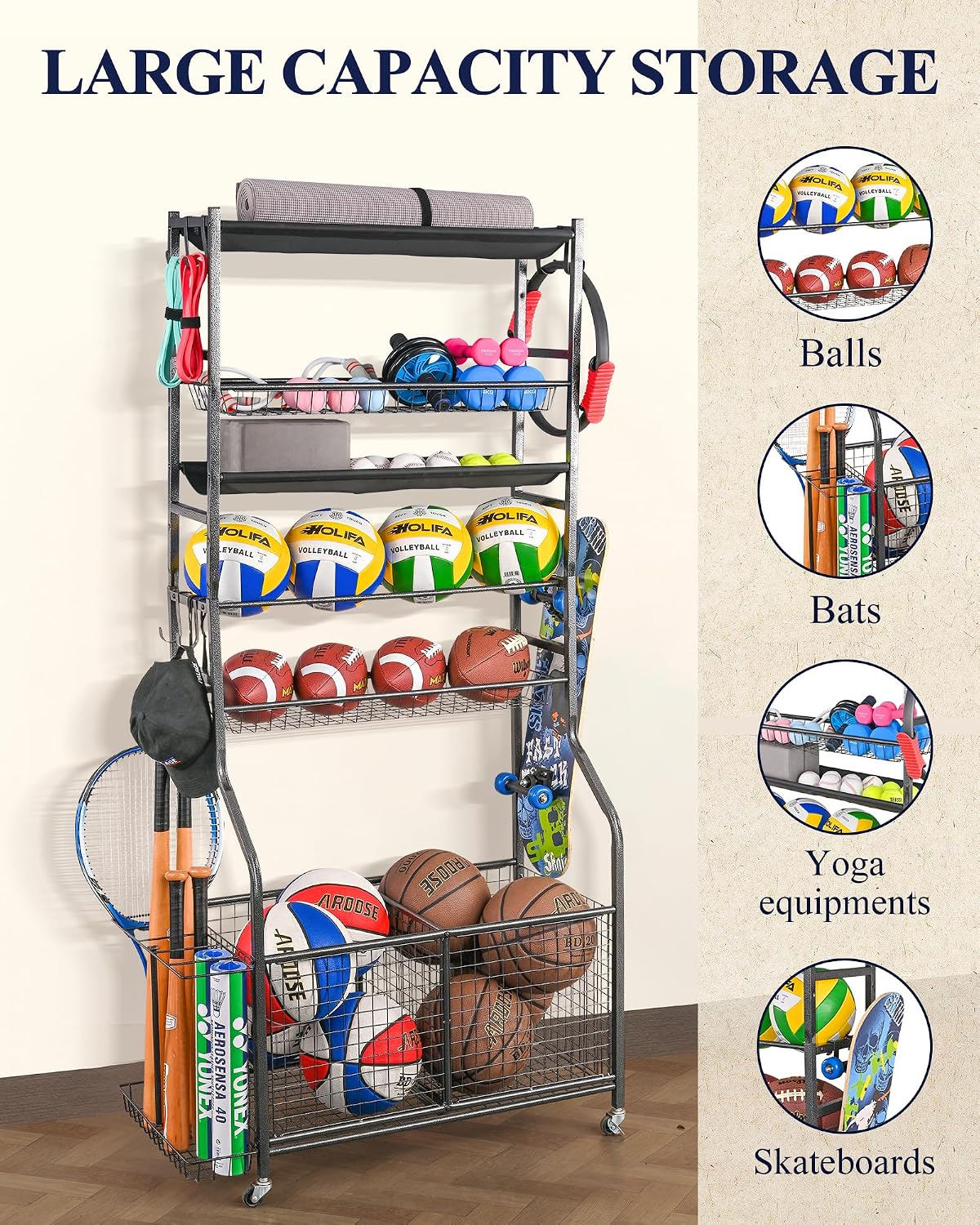 Sports Equipment Garage Organi - đánh giá và giá Sports Equipment Garage Organizer