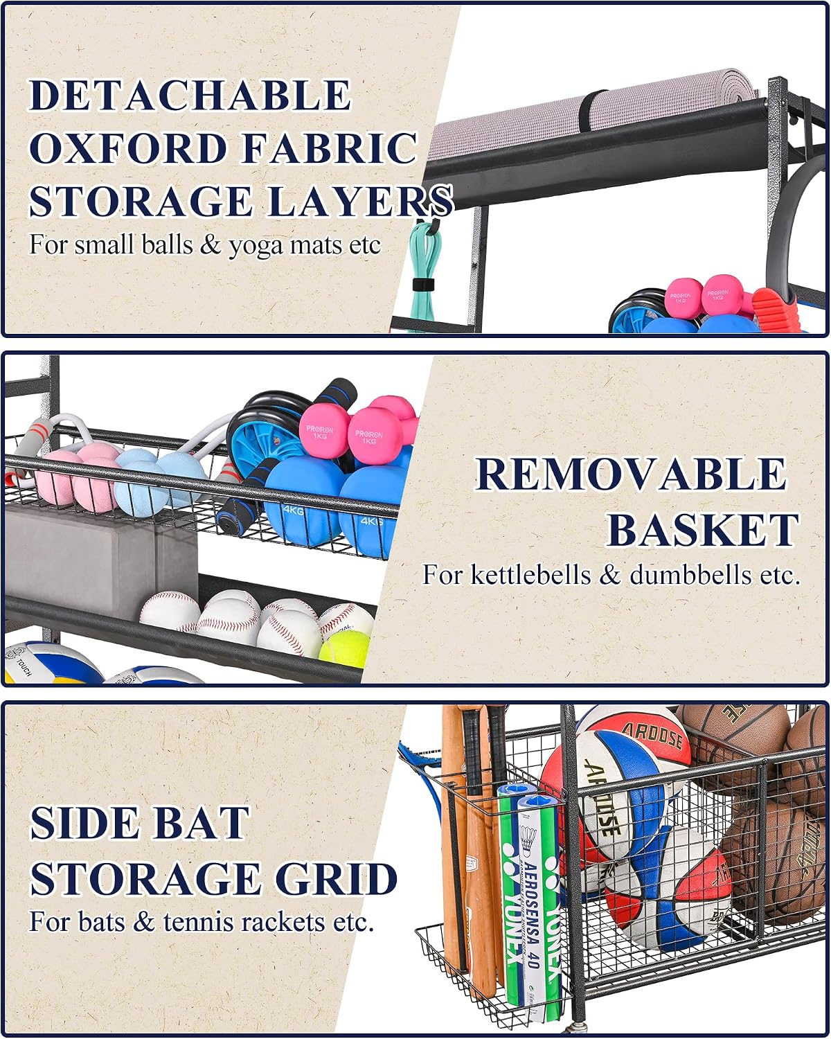 Sports Equipment Garage Organi - đánh giá và giá Sports Equipment Garage Organizer